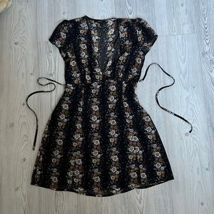 Black flowered dress